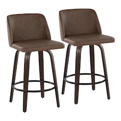 Toriano 26" Fixed-Height Counter Stool - Set of 2