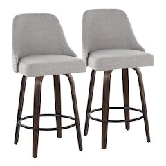 Studded Marcel 27" Fixed-Height Counter Stool - Set of  2