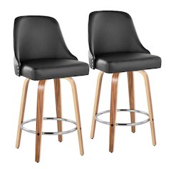 Studded Marcel 27" Fixed-Height Counter Stool - Set of  2