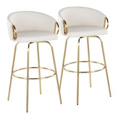Claire 30" Fixed-Height Barstool - Set of 2