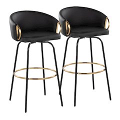 Claire 30" Fixed-Height Barstool - Set of 2