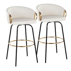 Claire 30" Fixed-Height Barstool - Set of 2
