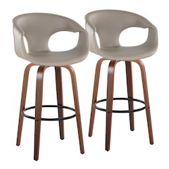 Curva 30" Fixed-Height Barstool - Set of 2