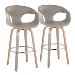 Curva 30" Fixed-Height Barstool - Set of 2