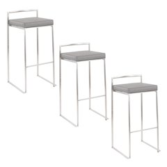 Fuji Stacker 30" Fixed-Height Barstool - Set of 3