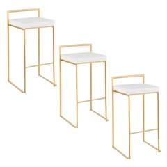 Fuji Stacker 30" Fixed-Height Barstool - Set of 3