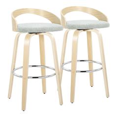Brown Grotto 30" Fixed-Height Barstool - Set of 2