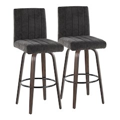 Hank 30" Fixed-Height Barstool - Set of  2