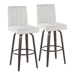 Hank 30" Fixed-Height Barstool - Set of  2