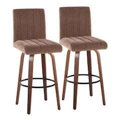 Hank 30" Fixed-Height Barstool - Set of  2