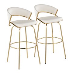 Jie 30" Fixed-Height Barstool - Set of 2