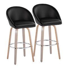 Matisse Highback 30" Fixed-Height Barstool - Set of 2