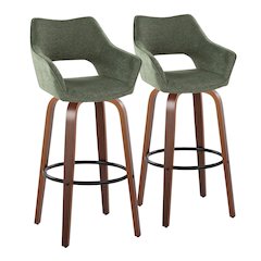 Mustang 30" Fixed-Height Barstool - Set of 2