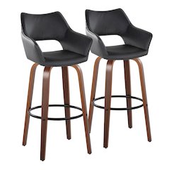 Mustang 30" Fixed-Height Barstool - Set of 2