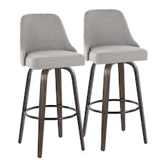 Studded Marcel 30" Fixed-Height Barstool - Set of  2