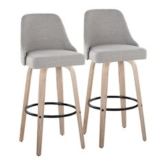 Studded Marcel 30" Fixed-Height Barstool - Set of 2