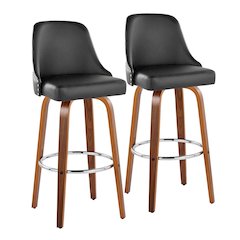 Studded Marcel 30" Fixed-Height Barstool - Set of  2