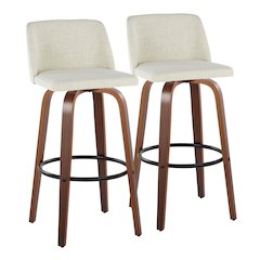 Toriano 30" Fixed-Height Barstool - Set of 2
