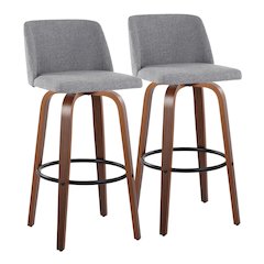 Toriano 30" Fixed-Height Barstool - Set of 2