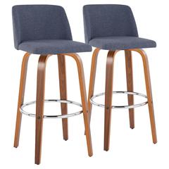 Multi Toriano 30" Fixed-Height Barstool - Set of 2