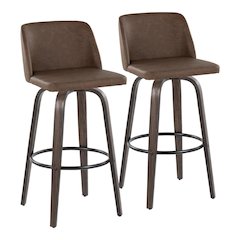 Toriano 30" Fixed-Height Barstool - Set of 2