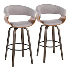 Vintage Mod 30" Fixed-Height Barstool - Set of 2