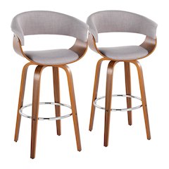 Vintage Mod 30" Fixed-Height Barstool - Set of 2