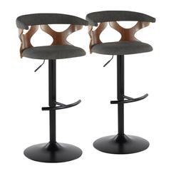 Grey Gardenia Adjustable Barstool - Set of 2