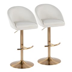 Matisse Highback Adjustable Barstool - Set of 2