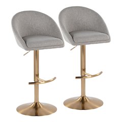 Matisse Highback Adjustable Barstool - Set of 2