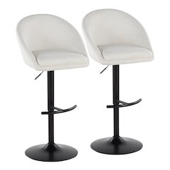 Matisse Highback Adjustable Barstool - Set of 2