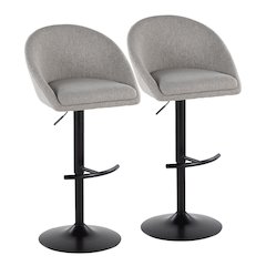 Matisse Highback Adjustable Barstool - Set of 2
