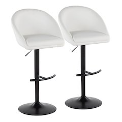 Matisse Highback Adjustable Barstool - Set of 2