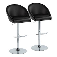 Matisse Highback Adjustable Barstool - Set of 2