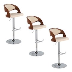 Pino Adjustable Barstool - Set of 3