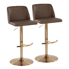 Toriano Adjustable Barstool - Set of 2