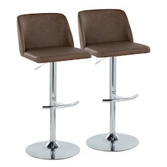 Toriano Adjustable Barstool - Set of 2