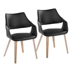Curvo Highback Upholstered Chair - Set of 2