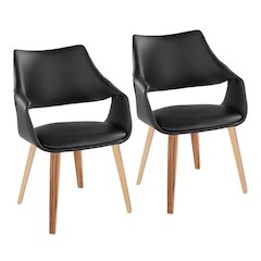 Curvo Highback Upholstered Chair - Set of 2