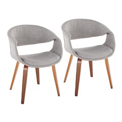 Curvo Upholstered Chair - Set of 2