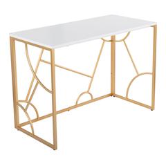 Gold Metal, White MDF Constellation Desk