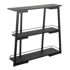 Black Steel, Black Bamboo Converge Bookcase