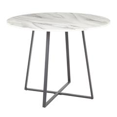 Black Metal, White Marble Cosmo Dining Table