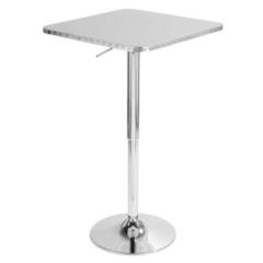 Silver Bistro Square Bar Table