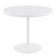 White Steel, White Wood Dakota Dining Table