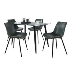 Black Clara-Durango Dining Set - 5 Piece