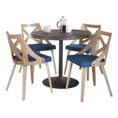 Brown Dakota-Charlotte Dining Set - 5 Piece