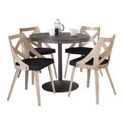 Brown Dakota-Charlotte Dining Set - 5 Piece