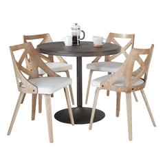 Brown Dakota-Charlotte Dining Set - 5 Piece