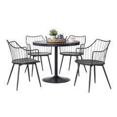 Black Dakota-Winston Dining Set - 5 Piece